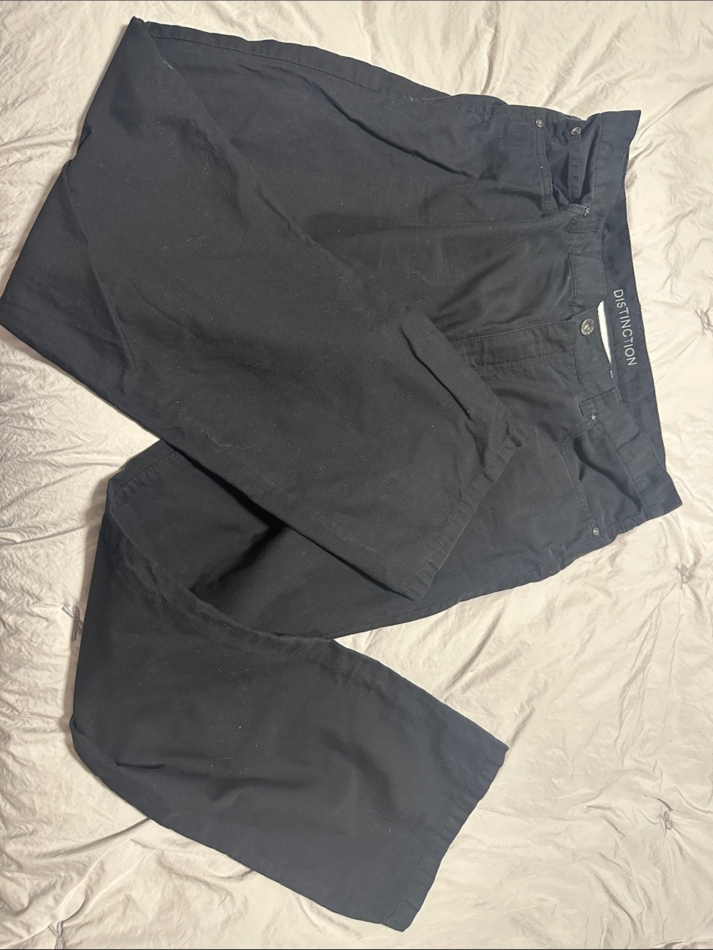 Men's Black Chino Pants - Classic Straight Fit 36x30